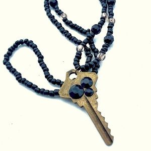 Vintage Key Necklace Goth Steampunk Cyber unisex